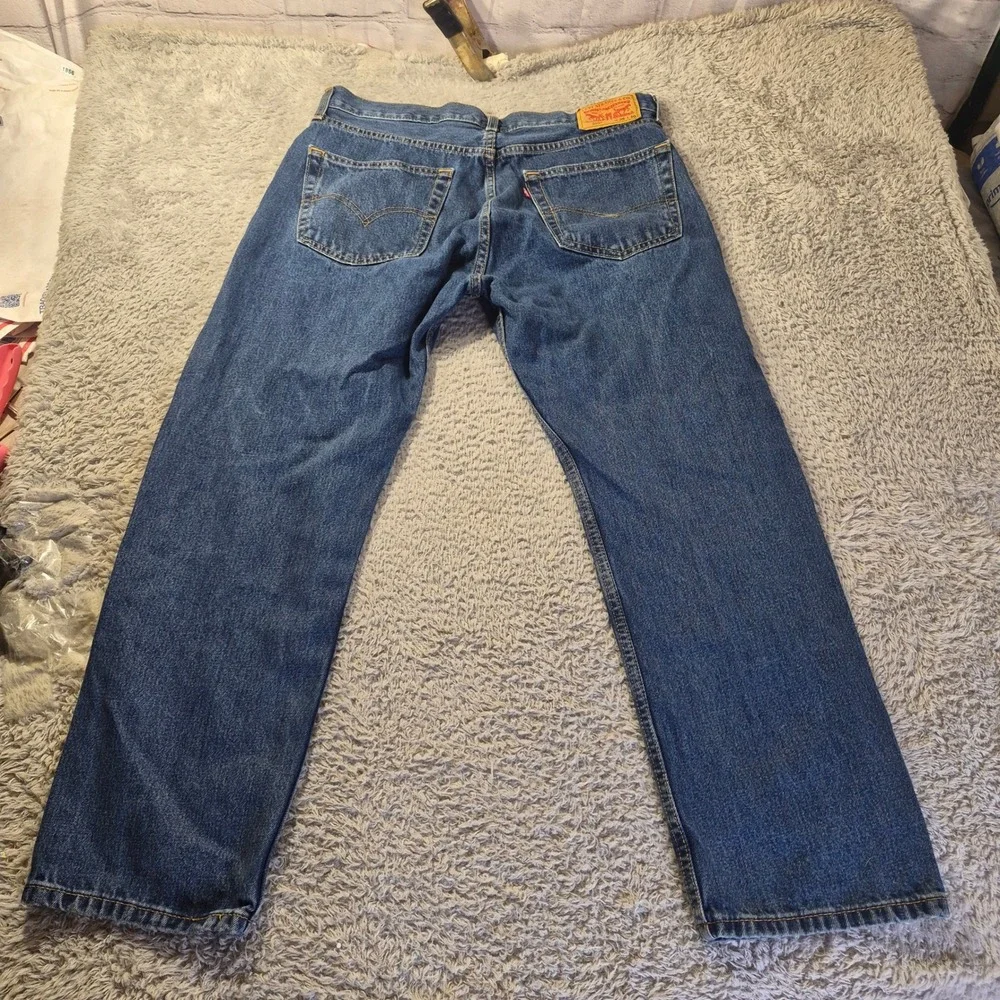 Levi's 505 Regular Fit 00505-4886 Mens 36x30 Blue Straight Leg Denim Jeans